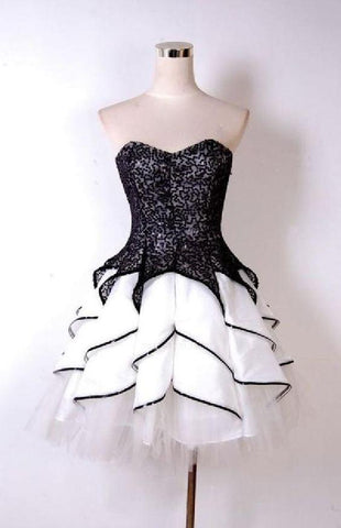 Hot Sale Absorbing Brylee Homecoming Dresses Lace Black Cute CD4064