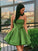 Short Miley Homecoming Dresses Green Dresses Short Green Formal Graduation CD4335