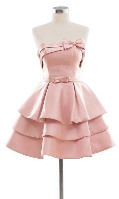 Sylvia Homecoming Dresses Pink With Bowknot CD4551