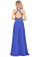 2024 Chiffon Scoop Prom Dresses A Line Beaded Bodice Chiffon Floor Length