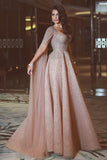 2024 New Arrival Prom Dresses A Line Tulle With Beading Sweep Train