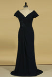 2024 New Arrival V Neck With Ruffles Mother Of The Bride Dresses A Line Chiffon