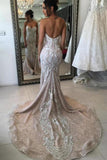 Cute Mermaid Ivory Lace Appliques Sweetheart Strapless Wedding Dresses With Sequins