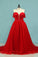 2024 Off The Shoulder A Line Prom Dresses Tulle With Pearls