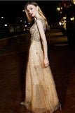 Sparkly Long A-Line Sequin Shiny Beautiful Prom Dresses Evening Dresses