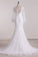 2024 Wedding Dresses Scoop Long Sleeves Open Back Lace With Applique