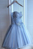 Sweetheart A Line Appliques Homecoming Dress Tulle Beads
