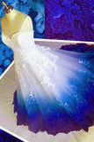 Ball Gown Sweetheart Long Prom Dresses, Strapless Quinceanera Dress with Applique SRS15072