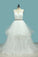 2024 Wedding Dresses V-Neck Tulle With Beaded Belt Court Train