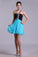 2024 Two-Tone Homecoming Dresses One Shoulder A-Line Empire Waist Chiffon With Beads
