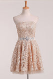 2024 New Arrival Sweetheart Homecoming Dresses A Line Lace With Beading