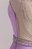 2024 Prom Dresses Scoop A Line With Beading Chiffon