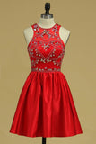 2024 New Arrival Scoop Homecoming Dresses A Line Satin