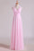 2024 V-Neck Bridesmaid Dresses A-Line Floor-Length With Ruffles