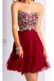 2024 Homecoming Dresses A Line Sweetheart Tulle With Beading