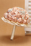 Romantic Rhinestone Crystal Roses Flower Girl Wedding Bridal Corsage Bouquet (26*20cm)