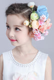 Colorful Flower Girl'S Fabric Headpiece - Wedding / Special Occasion / Outdoor Hair Clips