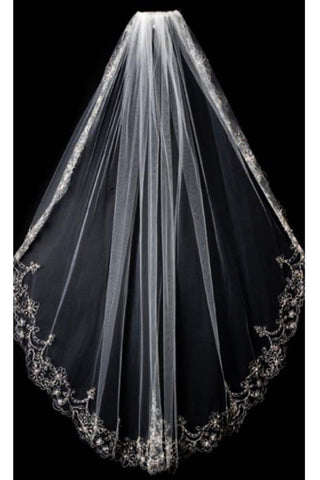 2022 Wedding Veil With Embroidery