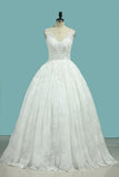 2024 Ball Gown Straps Wedding Dress Floor-Length Zipper Up