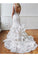 Straps V Neck Mermaid Wedding Dresses Tulle With Applique And Beads