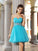 A-Line/Princess Sweetheart Rosie Satin Homecoming Dresses Cocktail Ruffles Sleeveless Short Dresses
