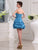 A-Line/Princess Beading Sleeveless Strapless Short Lena Homecoming Dresses Cocktail Taffeta Dresses