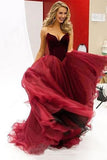 2024 Princess V-Neck Organza Sleeveless Open Back Ruffles Burgundy Prom Dresses